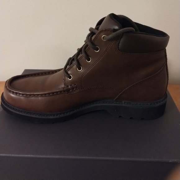 Rockport - Moc Toe Leather Boots - Size 9.5 Men - Picture 3 of 12